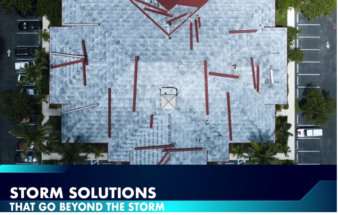 PolyGlass Storm Solutions - birdseye image of roof